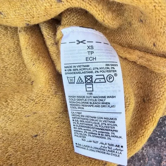 NWT Old Navy Womens Cozy Gold Speckled Knit Sweater Size XS - Picture 5 of 11